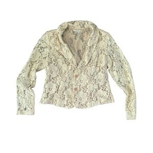 CAbi Cream Lace Blazer